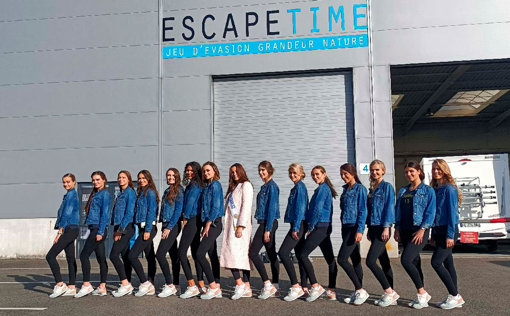 La délégation Miss Nord-Pas-de-Calais en visite chez Escape Time Lille